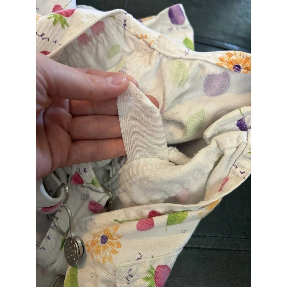 Vintage Rare Fruit Print OshKosh B'gosh Overalls 3T